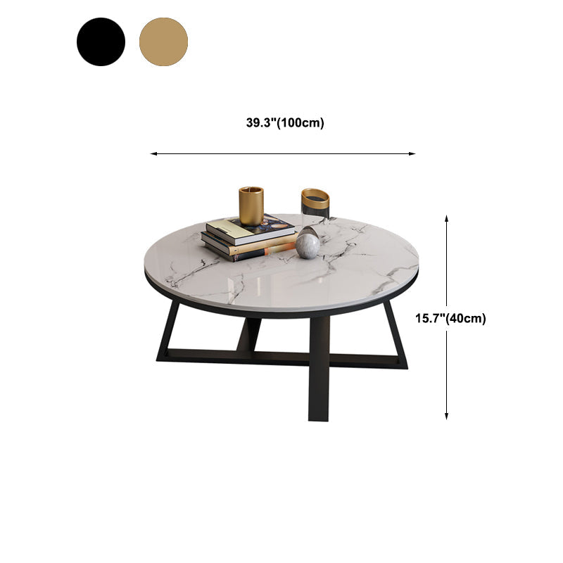 Runder Couchtisch aus Schiefer. Minimalistischer runder Couchtisch für das Wohnzimmer
