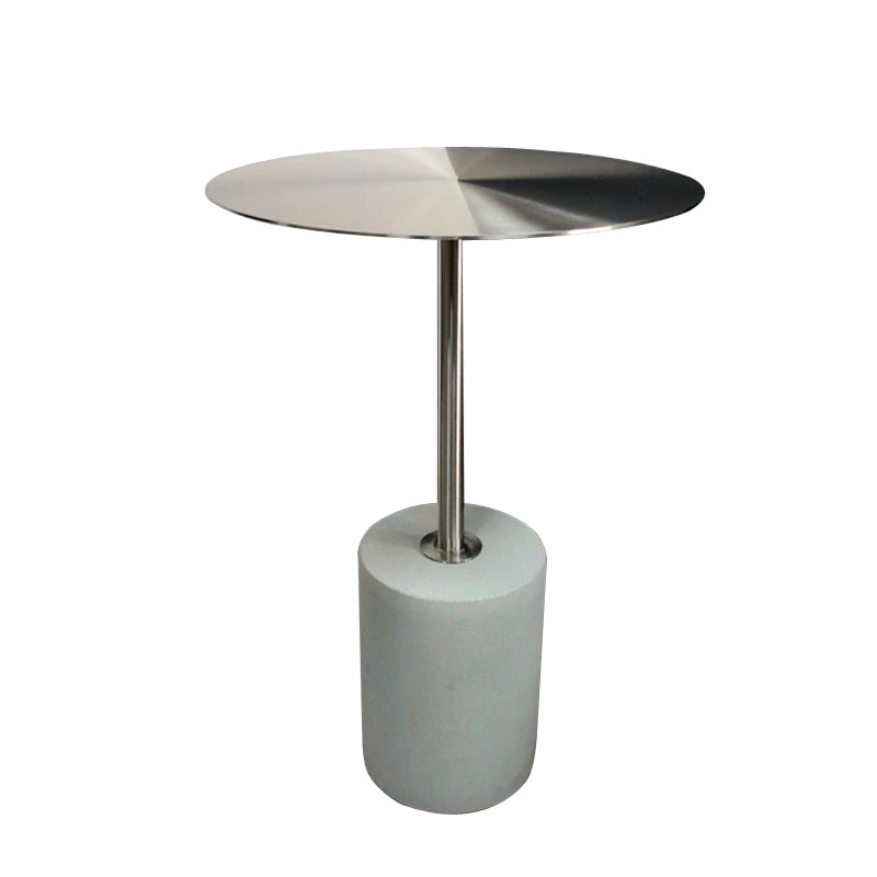 Mid-Century Modern Pedestal Metal Coffee Table Round Top Shape Cocktail Table Clearhalo 'Coffee & Accent Tables' 'Coffee Tables' 'coffee_tables' 'furn' 'furn_coffee_tables' 'Furniture' 'Living Room Furniture' 5663969