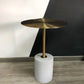 Mid-Century Modern Pedestal Metal Coffee Table Round Top Shape Cocktail Table Gold Clearhalo 'Coffee & Accent Tables' 'Coffee Tables' 'coffee_tables' 'furn' 'furn_coffee_tables' 'Furniture' 'Living Room Furniture' 5663972