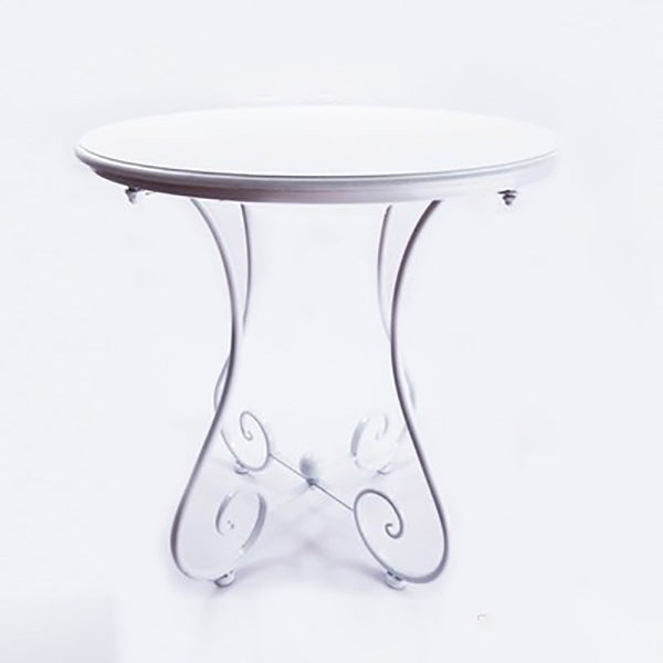 Iron Geometric Coffee Table Round Modern Minimalist Coffee Table White Clearhalo 'Coffee & Accent Tables' 'Coffee Tables' 'coffee_tables' 'furn' 'furn_coffee_tables' 'Furniture' 'Living Room Furniture' 5663978
