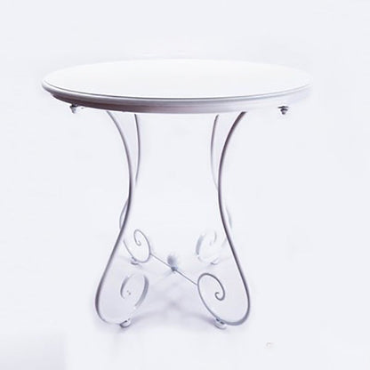 Iron Geometric Coffee Table Round Modern Minimalist Coffee Table White Clearhalo 'Coffee & Accent Tables' 'Coffee Tables' 'coffee_tables' 'furn' 'furn_coffee_tables' 'Furniture' 'Living Room Furniture' 5663978
