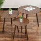 Table d'appoint d'appoint pour canapé scandinave, table d'appoint à trois broches, table d'appoint ronde