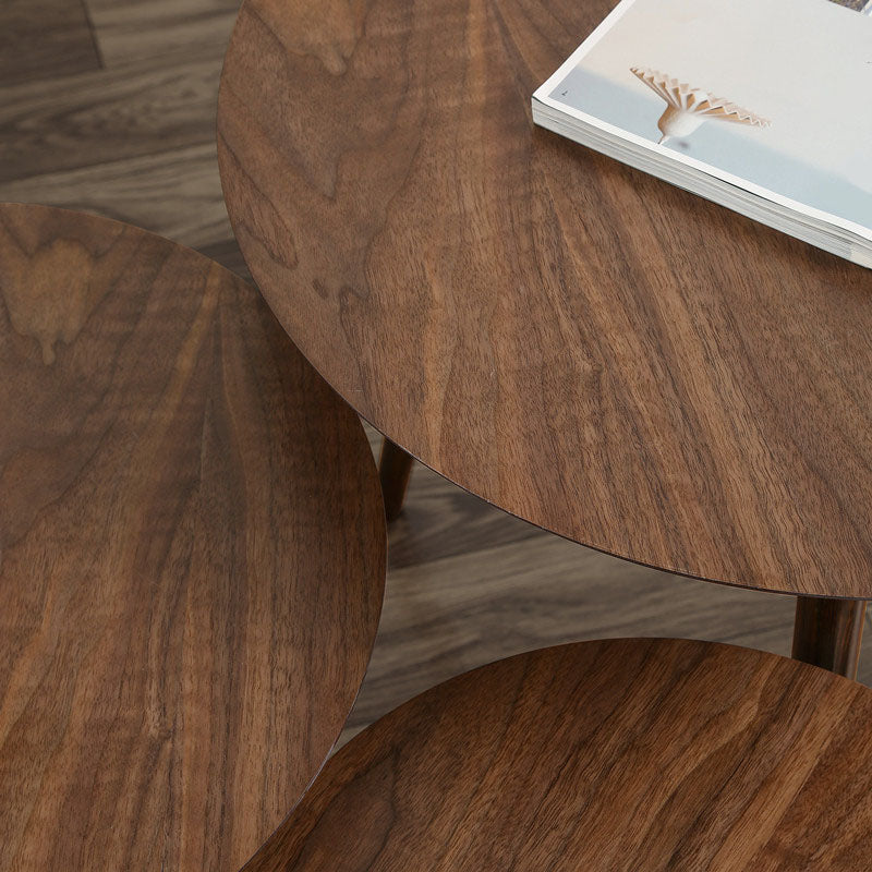 Table d'appoint d'appoint pour canapé scandinave, table d'appoint à trois broches, table d'appoint ronde
