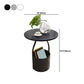 19.6" Tall Modern Round Slate Top Side Table Iron Pedestal End Table Clearhalo 'Coffee & Accent Tables' 'End & Side Tables' 'end_side_tables' 'furn' 'furn_end_side_tables' 'Furniture' 'Living Room Furniture' 5664814