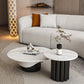 Slate Pedestal Coffee Table Round Modern Minimalist Coffee Table Clearhalo 'Coffee & Accent Tables' 'Coffee Tables' 'coffee_tables' 'furn' 'furn_coffee_tables' 'Furniture' 'Living Room Furniture' 5664894