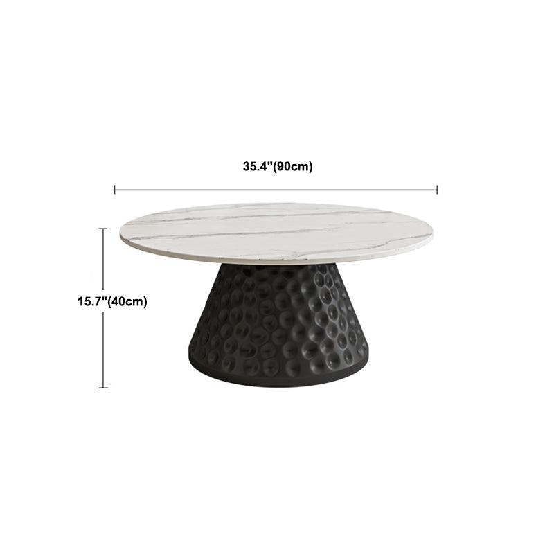 Slate Pedestal Coffee Table Round Modern Minimalist Coffee Table Clearhalo 'Coffee & Accent Tables' 'Coffee Tables' 'coffee_tables' 'furn' 'furn_coffee_tables' 'Furniture' 'Living Room Furniture' 5664899