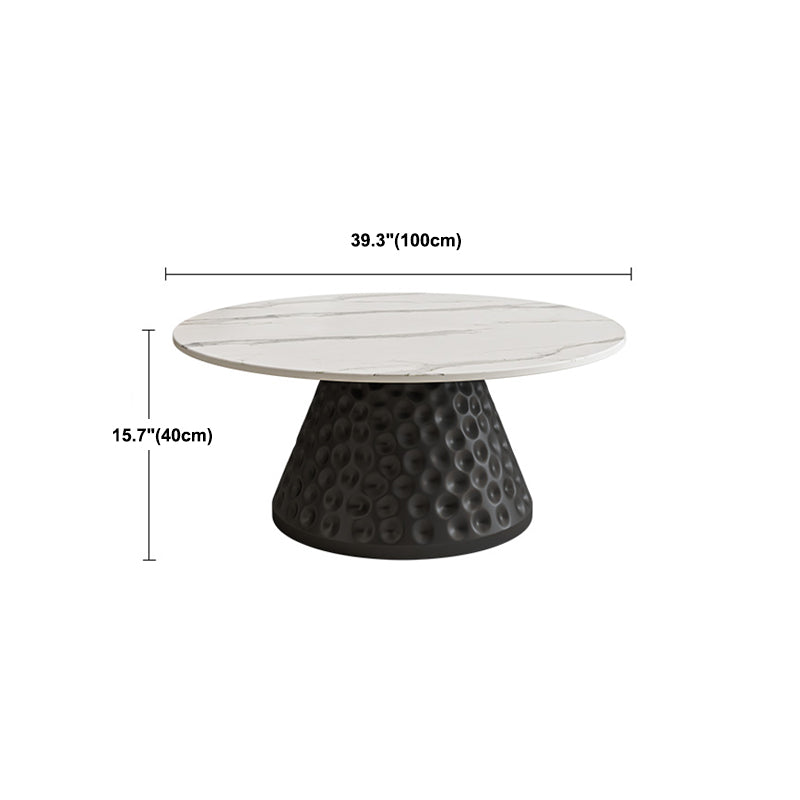 Slate Pedestal Coffee Table Round Modern Minimalist Coffee Table Clearhalo 'Coffee & Accent Tables' 'Coffee Tables' 'coffee_tables' 'furn' 'furn_coffee_tables' 'Furniture' 'Living Room Furniture' 5664900