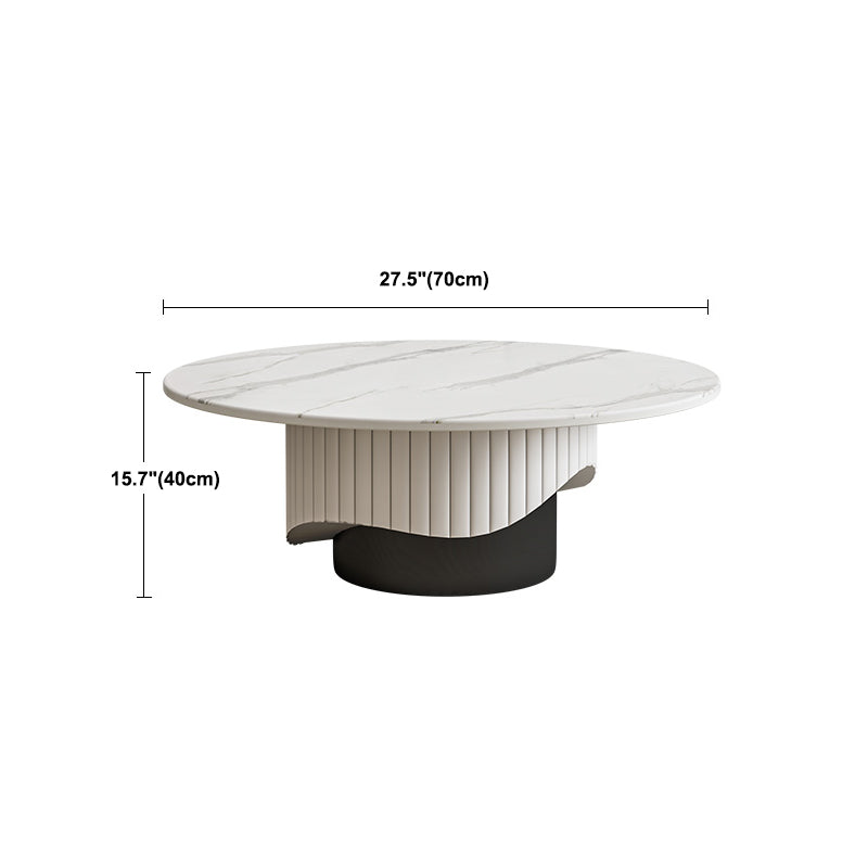 Slate Pedestal Coffee Table Round Modern Minimalist Coffee Table Clearhalo 'Coffee & Accent Tables' 'Coffee Tables' 'coffee_tables' 'furn' 'furn_coffee_tables' 'Furniture' 'Living Room Furniture' 5664903