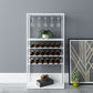 Modern Metal Floor Wine Holds up to 18 Bottles Wine Racks for Kitchen 23.6"L x 9.8"W x 47.2"H White Clearhalo 'furn' 'furn_wine_racks' 'Furniture' 'Kitchen & Dining Furniture' 'Wine Racks' 'wine_racks' 5664910