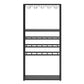 Modern Metal Floor Wine Holds up to 18 Bottles Wine Racks for Kitchen 23.6"L x 9.8"W x 47.2"H Black Clearhalo 'furn' 'furn_wine_racks' 'Furniture' 'Kitchen & Dining Furniture' 'Wine Racks' 'wine_racks' 5664914