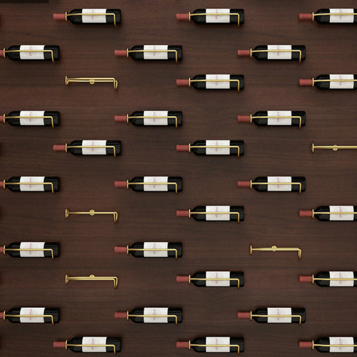 Wall Mounted Metal Modern Wine Bottle Holder in Brown/Gold/Black Clearhalo 'furn' 'furn_wine_racks' 'Furniture' 'Kitchen & Dining Furniture' 'Wine Racks' 'wine_racks' 5664925
