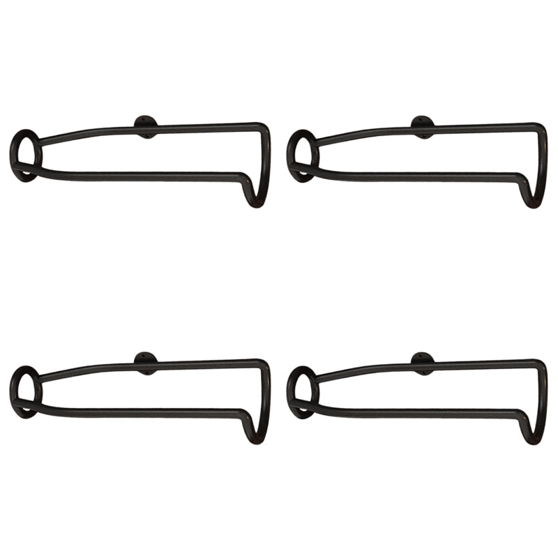 Wall Mounted Metal Modern Wine Bottle Holder in Brown/Gold/Black Black 4 Piece Set Clearhalo 'furn' 'furn_wine_racks' 'Furniture' 'Kitchen & Dining Furniture' 'Wine Racks' 'wine_racks' 5664926