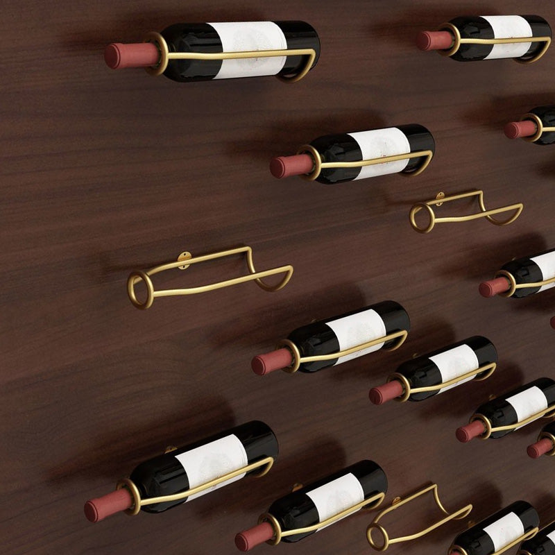 Wall Mounted Metal Modern Wine Bottle Holder in Brown/Gold/Black Clearhalo 'furn' 'furn_wine_racks' 'Furniture' 'Kitchen & Dining Furniture' 'Wine Racks' 'wine_racks' 5664927