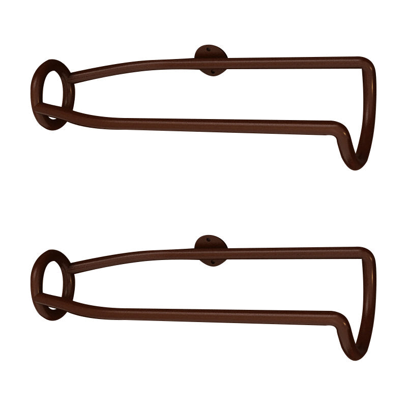 Wall Mounted Metal Modern Wine Bottle Holder in Brown/Gold/Black Brown 2 Piece Set Clearhalo 'furn' 'furn_wine_racks' 'Furniture' 'Kitchen & Dining Furniture' 'Wine Racks' 'wine_racks' 5664930