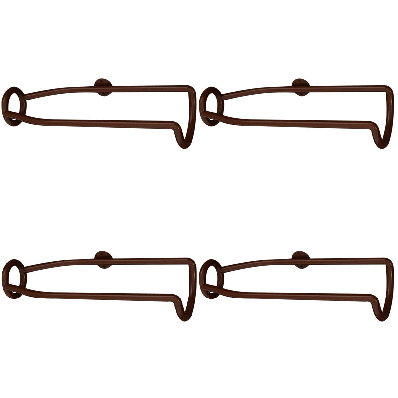 Wall Mounted Metal Modern Wine Bottle Holder in Brown/Gold/Black Brown 4 Piece Set Clearhalo 'furn' 'furn_wine_racks' 'Furniture' 'Kitchen & Dining Furniture' 'Wine Racks' 'wine_racks' 5664932