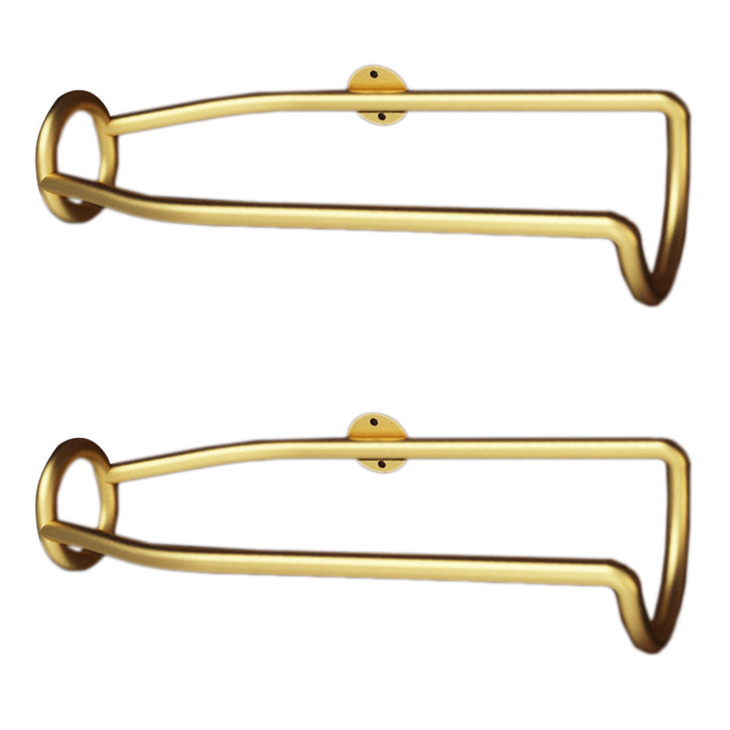 Wall Mounted Metal Modern Wine Bottle Holder in Brown/Gold/Black Gold 2 Piece Set Clearhalo 'furn' 'furn_wine_racks' 'Furniture' 'Kitchen & Dining Furniture' 'Wine Racks' 'wine_racks' 5664936