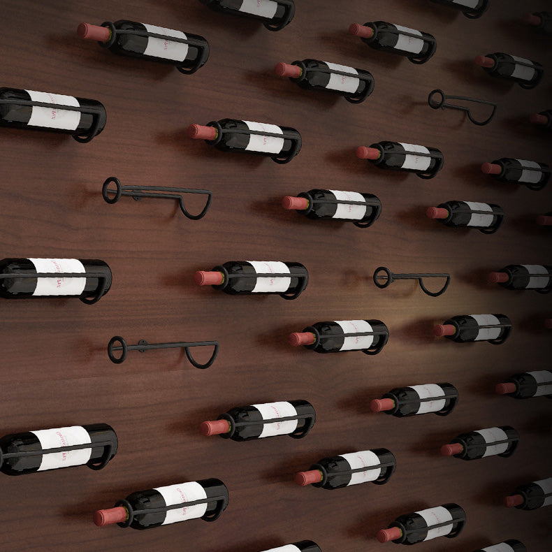 Wall Mounted Metal Modern Wine Bottle Holder in Brown/Gold/Black Clearhalo 'furn' 'furn_wine_racks' 'Furniture' 'Kitchen & Dining Furniture' 'Wine Racks' 'wine_racks' 5664942