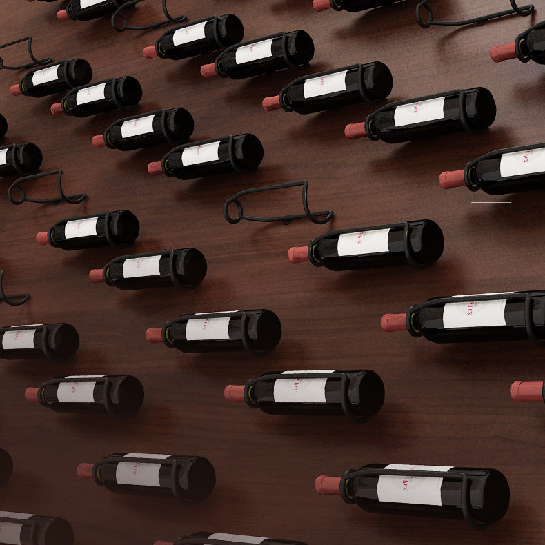 Wall Mounted Metal Modern Wine Bottle Holder in Brown/Gold/Black Clearhalo 'furn' 'furn_wine_racks' 'Furniture' 'Kitchen & Dining Furniture' 'Wine Racks' 'wine_racks' 5664943