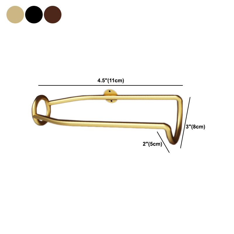 Wall Mounted Metal Modern Wine Bottle Holder in Brown/Gold/Black Clearhalo 'furn' 'furn_wine_racks' 'Furniture' 'Kitchen & Dining Furniture' 'Wine Racks' 'wine_racks' 5664947