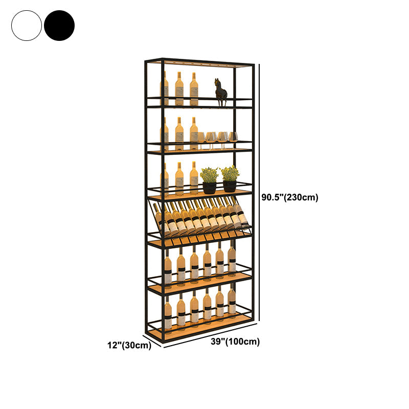 Porte-bouteille à vin industriel en bois Fabriqué le support de bouteille en bois en noir mat