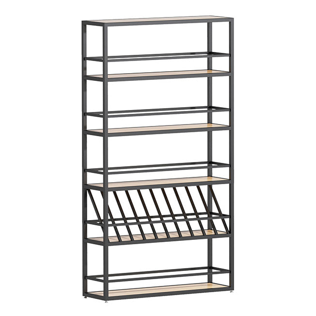 Industrial Floor Wine Bottle Rack Iron Wine Rack Bottle in Black