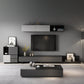 Modern TV Stand with Sliding Storage , TV Console in Grey Fit TVs for up to 71 / 92 Clearhalo 'furn' 'furn_tv_stands_entertainment_centers' 'Furniture' 'Living Room Furniture' 'TV Stands & Entertainment Centers' 'TV Stands & Media Storage Furniture' 'tv_stands_entertainment_centers' 5665083