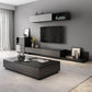 Modern TV Stand with Sliding Storage , TV Console in Grey Fit TVs for up to 71 / 92 Clearhalo 'furn' 'furn_tv_stands_entertainment_centers' 'Furniture' 'Living Room Furniture' 'TV Stands & Entertainment Centers' 'TV Stands & Media Storage Furniture' 'tv_stands_entertainment_centers' 5665084