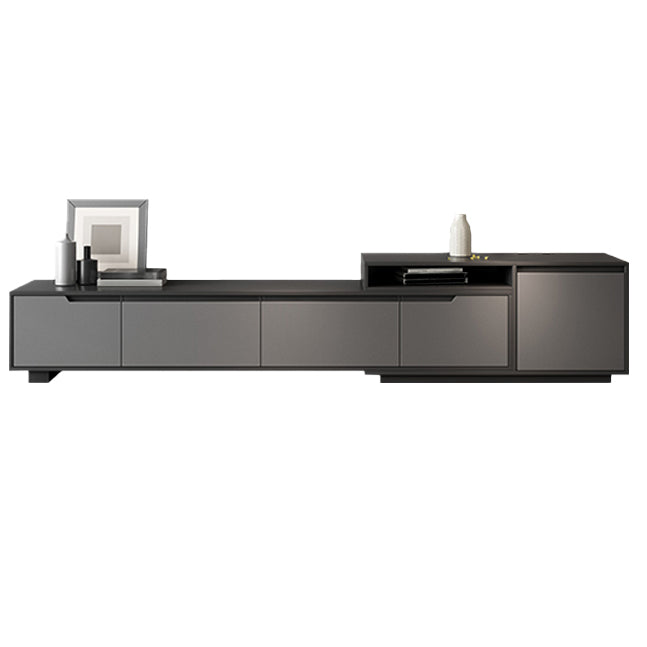 Gray TV Stand 71 /92 - Consola de TV de madera deslizante de pulgadas con cajones