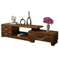 Traditionele tv -media staan ​​met laden Rubberwood Media Console