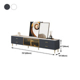 Poner de Stone and Wood TV Stand Scandinavian 4-Drawer TV Console