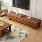 Traditionelle Rubberwood Media Console Matte Finish Holz -TV -Medien stehen mit Schubladen