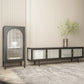 Metal Enclosed TV Storage Industrial Home TV Cabinet with Glass Doors Clearhalo 'furn' 'furn_tv_stands_entertainment_centers' 'Furniture' 'Living Room Furniture' 'TV Stands & Entertainment Centers' 'TV Stands & Media Storage Furniture' 'tv_stands_entertainment_centers' 5665210