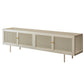 Metal Enclosed TV Storage Industrial Home TV Cabinet with Glass Doors White Clearhalo 'furn' 'furn_tv_stands_entertainment_centers' 'Furniture' 'Living Room Furniture' 'TV Stands & Entertainment Centers' 'TV Stands & Media Storage Furniture' 'tv_stands_entertainment_centers' 5665217