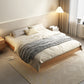 Conjunto de marco de cama de cama natural de la cama de plataforma de madera de 5.12 "