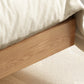 Conjunto de marco de cama de cama natural de la cama de plataforma de madera de 5.12 "