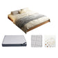 Conjunto de marco de cama de cama natural de la cama de plataforma de madera de 5.12 "