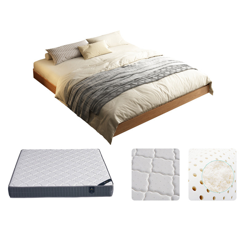 Conjunto de marco de cama de cama natural de la cama de plataforma de madera de 5.12 "