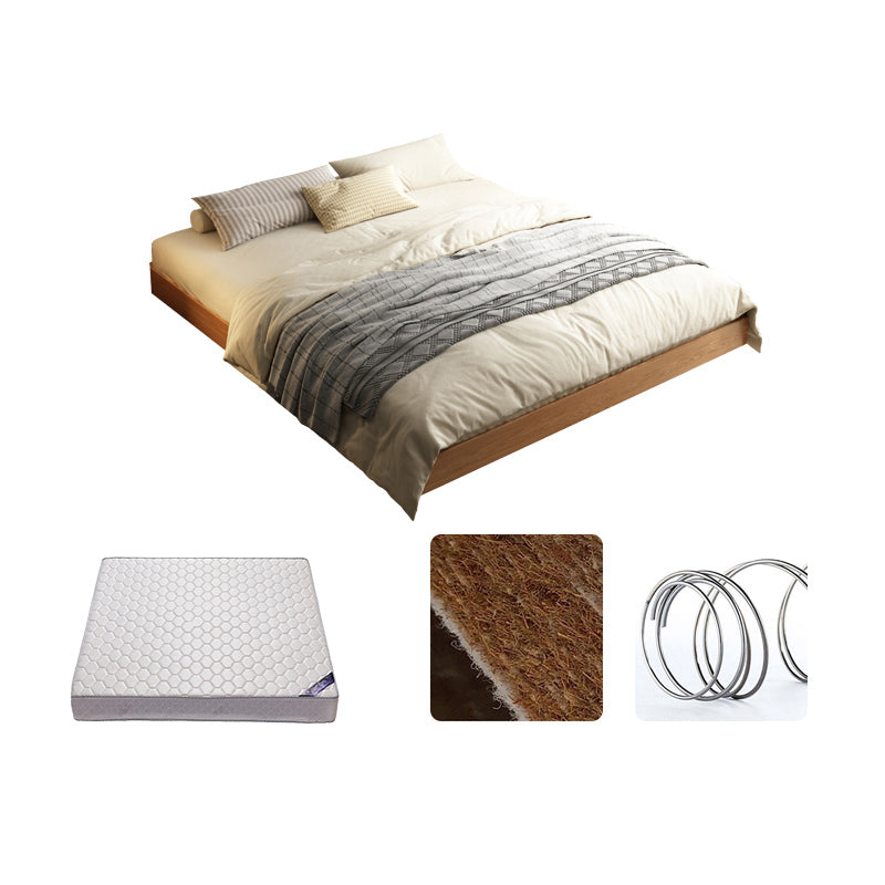 Conjunto de marco de cama de cama natural de la cama de plataforma de madera de 5.12 "