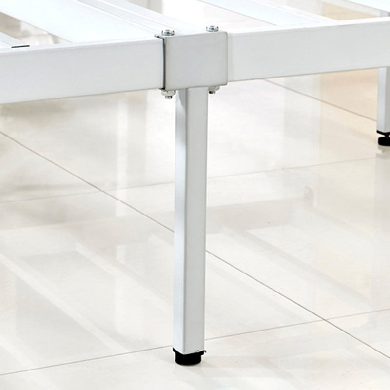 Four Poster Bed Glam Metal Bed, Camelback Open-Frame with Metal Legs