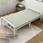 Lit pliant en acier blanc