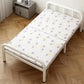 Lit pliant en acier blanc