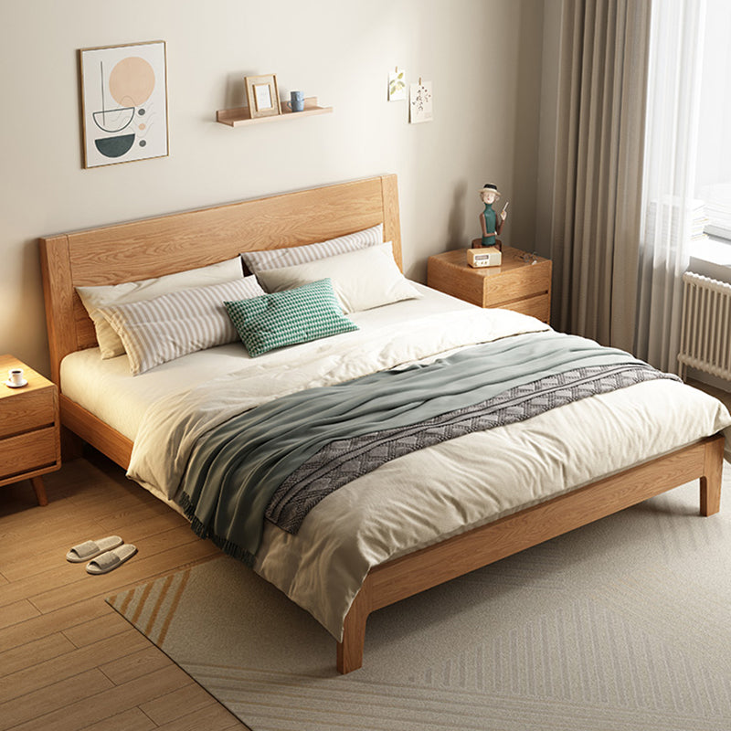 Natural Eiche Holzplattform Bett, Cal King Plattform Bettrahmen mit Bett