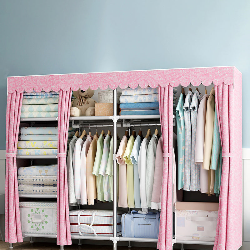 Armadio moderno del guardaroba in stile armadio in metallo argento