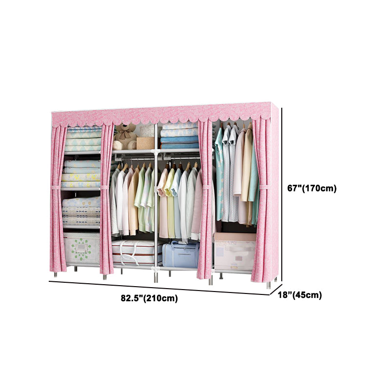 Armadio moderno del guardaroba in stile armadio in metallo argento