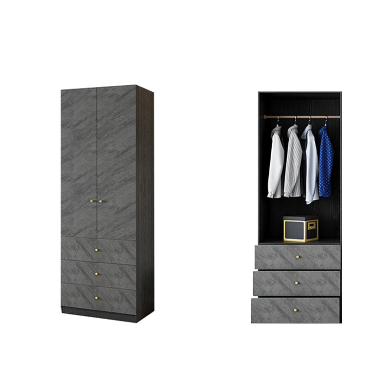 Moderne garderobe -kast met lade scharnierende garderobe armoire voor thuis