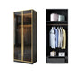 Moderne garderobe -kast met lade scharnierende garderobe armoire voor thuis