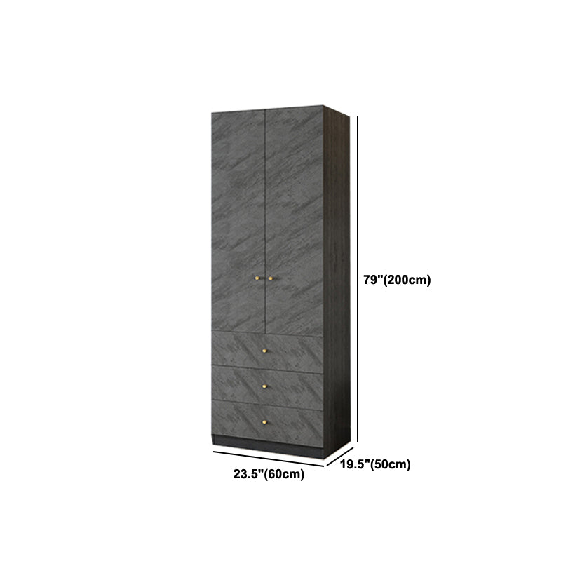 Moderne garderobe -kast met lade scharnierende garderobe armoire voor thuis