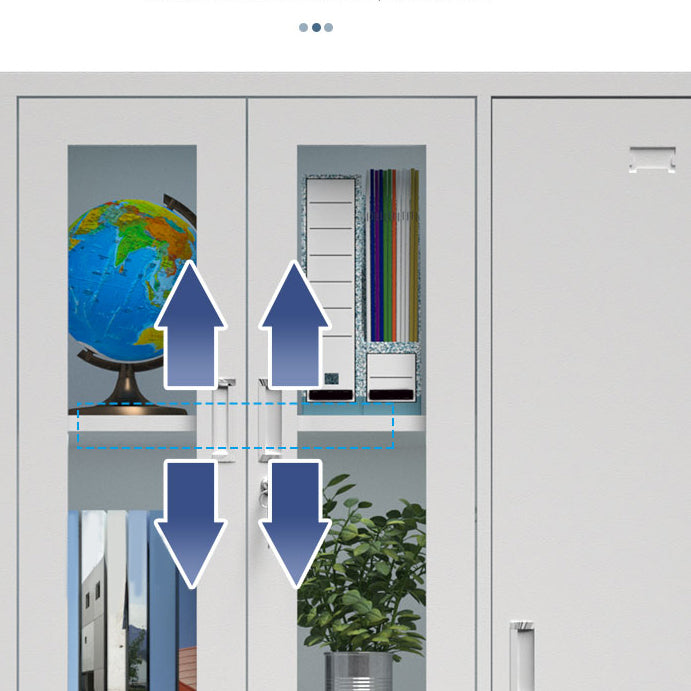 Grijze metalen kast voor badkamer moderne opbergkast met scharnierende deur