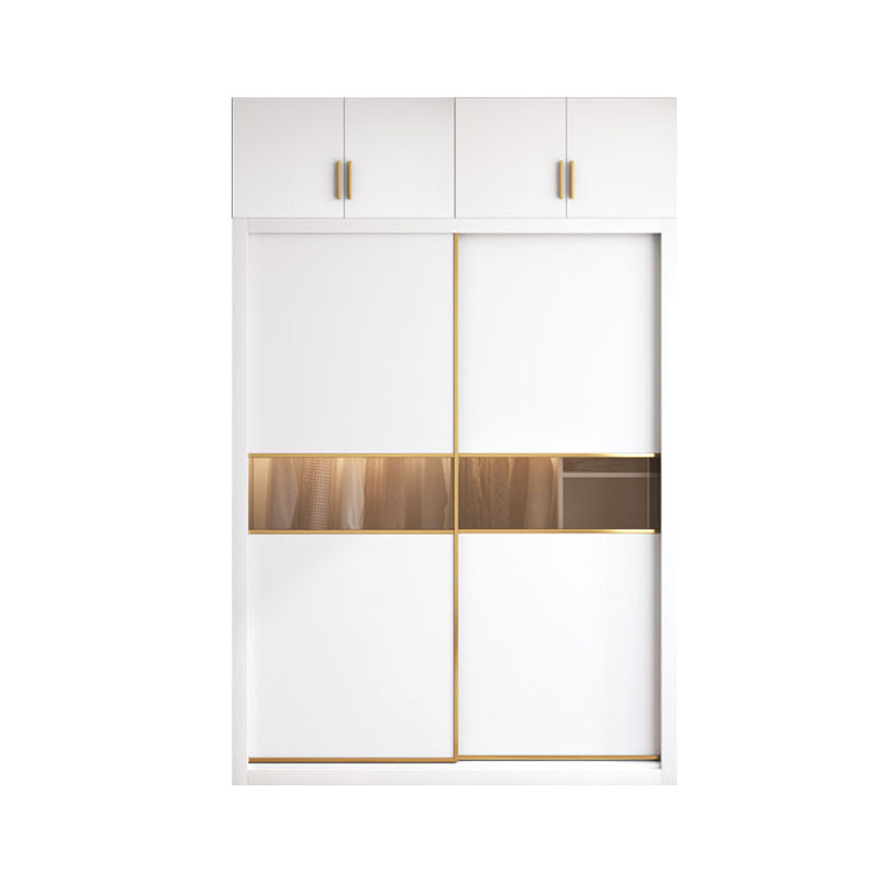 Witte schuifgarderobe kast gemanipuleerde houten garderobe armoire
