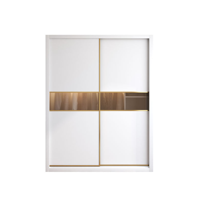 Witte schuifgarderobe kast gemanipuleerde houten garderobe armoire